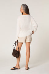 ECRU OPENWORK CARDIGAN