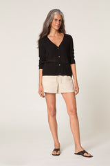 BLACK OPENWORK CARDIGAN