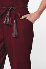 BURGUNDY RED CHINO TROUSERS