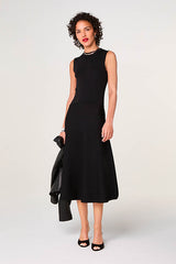 FLARED BLACK LONG DRESS