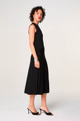 FLARED BLACK LONG DRESS