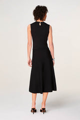 FLARED BLACK LONG DRESS