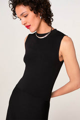 FLARED BLACK LONG DRESS