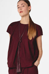 BURGUNDY RED COTTON TOP