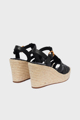ALICE LEATHER WEDGE SANDALS