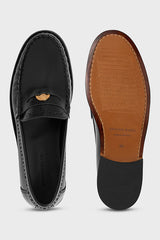 AUGUSTINE GLAZED LEATHER LOAFERS