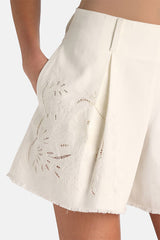 ACILE EMBROIDERED BERMUDA SHORTS
