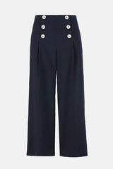AGIRE BLUE CROPPED SAILOR TROUSERS