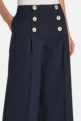 AGIRE BLUE CROPPED SAILOR TROUSERS