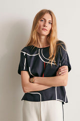 AGRAPH PRINTED TWINSET JUMPER