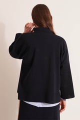 ALIVIA1927 MERINO WOOL TRUCKER COLLAR SWEATER