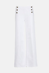 ALMANACCO WHITE WIDE-LEG SAILOR JEANS