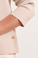 ALVA STRETCH JACQUARD KNIT SWEATER