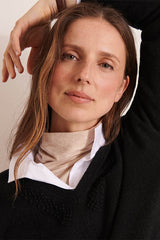 ALYSSUM12 BLACK WOOL CASHMERE SWEATER