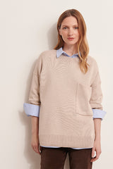 AMANDE MERINO WOOL ROUND-NECK SWEATER