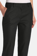 AMATORE A BLACK PRESSED CREASE TROUSERS