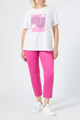 ANDREIS STRETCH COTTON SATIN TROUSERS