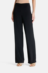 ANIS J BLACK FLOWING TROUSERS