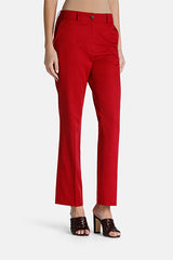 ANTOLOGIA RED STRAIGHT TROUSERS