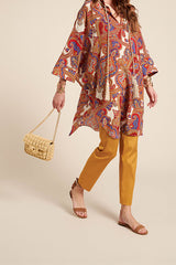 AQUIL H STRETCH SHANTUNG TROUSERS