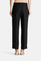 ARALE BLACK LINEN TROUSERS