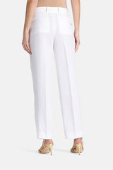 ARALE WHITE LINEN TROUSERS