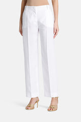ARALE WHITE LINEN TROUSERS