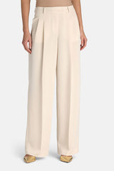 ARCHIMEDE CREAM WIDE-LEG TROUSERS