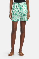 ARGUTO GREEN FLORAL BERMUDA SHORTS