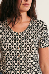 ARLEQUIN BLACK PRINTED SWEATER