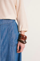 ARUSI VISCOSE HOODED SWEATER