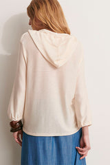 ARUSI VISCOSE HOODED SWEATER