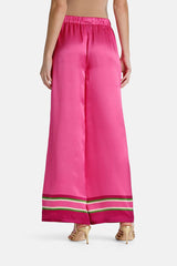 ATELIER FUSCHIA PRINTED SILK TROUSERS