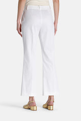 ATTIGUO WHITE FLARED COTTON TROUSERS