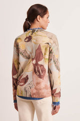 AUTOMNAL ROUND NECK PRINTED SWEATER