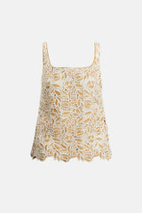 BAIRO BEIGE MACRAME LACE TOP