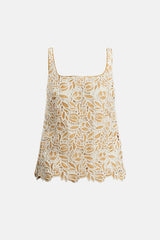 BAIRO BEIGE MACRAME LACE TOP