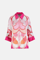 BALDANZA FUSCHIA SILK SATIN SHIRT