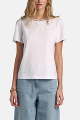 BALEARICA WHITE LUREX-DETAIL T-SHIRT