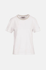 BALEARICA WHITE LUREX-DETAIL T-SHIRT