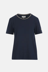 BALEARICA BLUE LUREX-DETAIL T-SHIRT