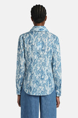 BANCARELLA BLUE OMBRE-PRINT SHIRT