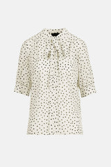 BARCOLANA POLKA-DOT CRÊPE DE CHINE BLOUSE