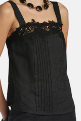 BATIK BLACK EMBROIDERED TOP