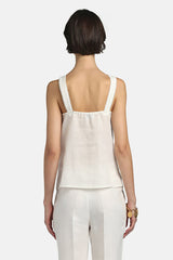 BATIK CREAM EMBROIDERED TOP