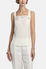BATIK CREAM EMBROIDERED TOP