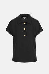 BIGHE BLACK GOLD BUTTONS BLOUSE