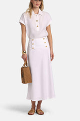 BIGHE WHITE GOLD BUTTONS BLOUSE