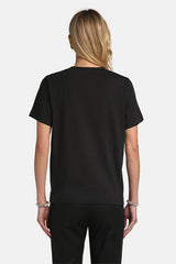 BLOCCO BLACK SEQUIN-EMBELLISHED T-SHIRT