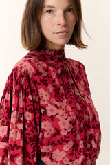 CATZ RED FLOWER BLOUSE